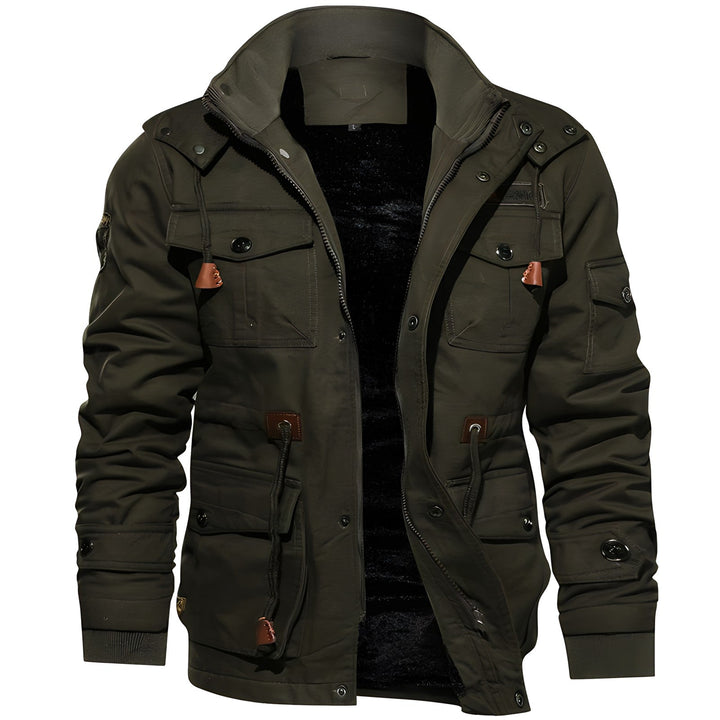 Men's Jacket | Front Zipper with Multiple Pockets