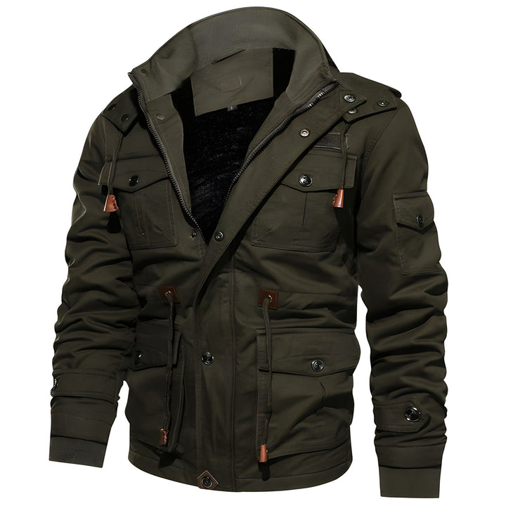 Men's Jacket | Front Zipper with Multiple Pockets