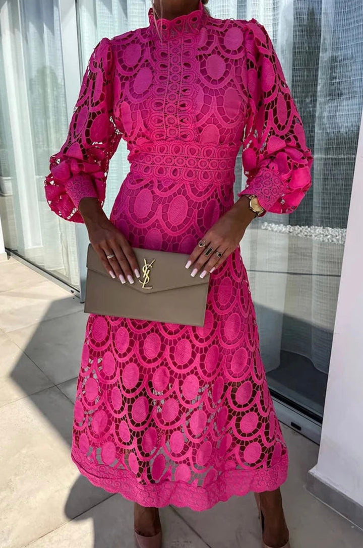 Women’s Dress | Structured Openwork Midi