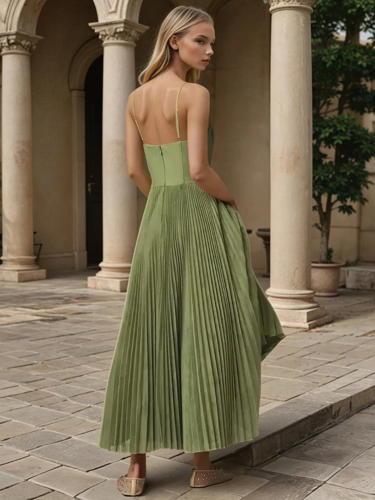 Women’s Dress | Pleated Sleeveless Maxi