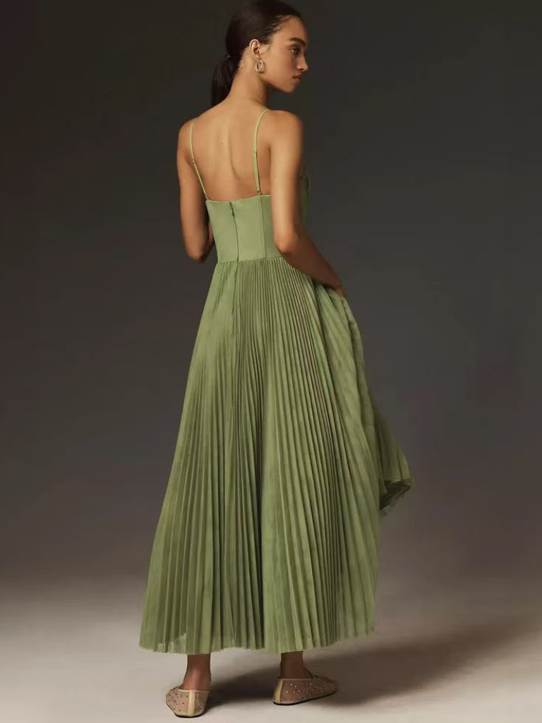 Women’s Dress | Pleated Sleeveless Maxi