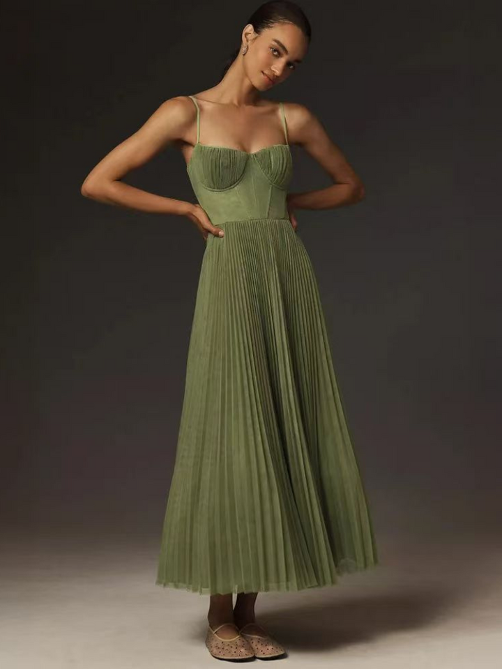 Women’s Dress | Pleated Sleeveless Maxi