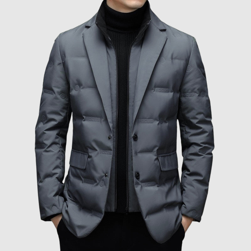 Men's Quilted Jacket | Button Front Design