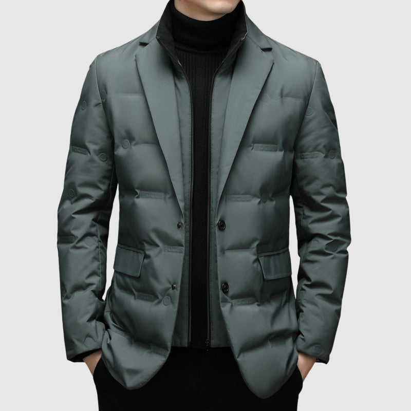 Men's Quilted Jacket | Button Front Design
