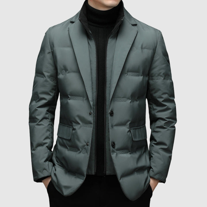 Men's Quilted Jacket | Button Front Design