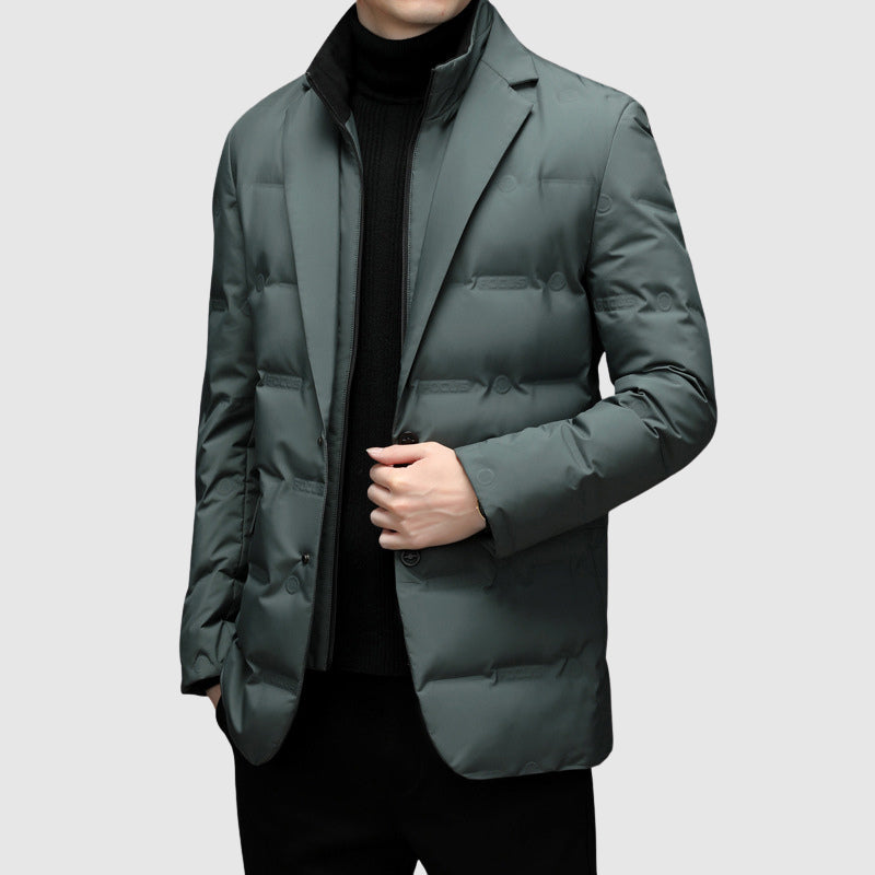 Men's Quilted Jacket | Button Front Design