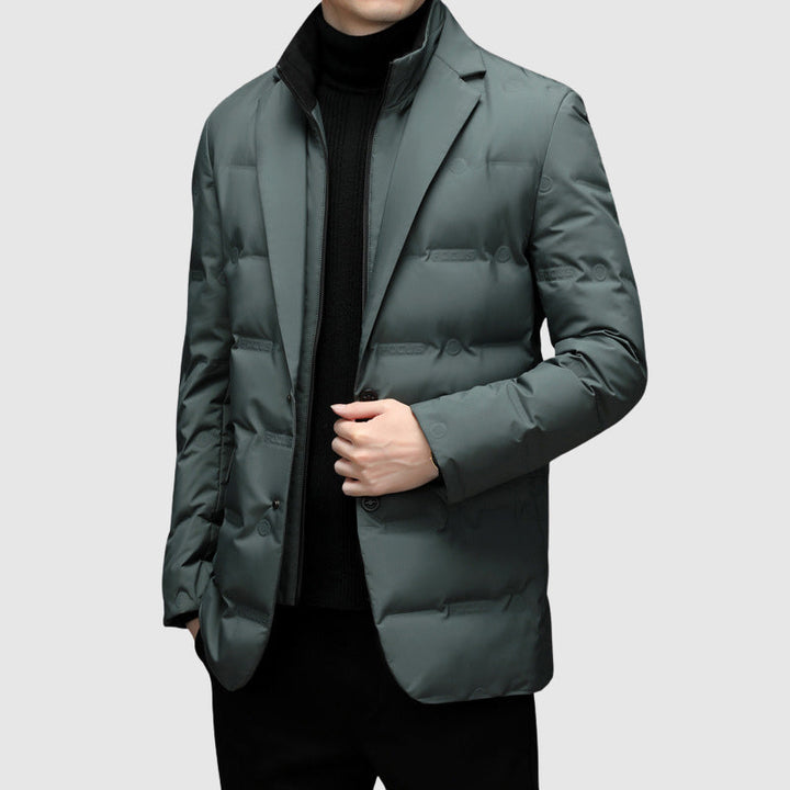 Men's Quilted Jacket | Button Front Design