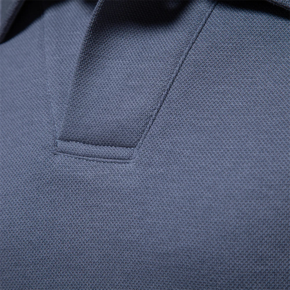 Men’s Long Sleeve Polo Shirt | Classic Collar Solid