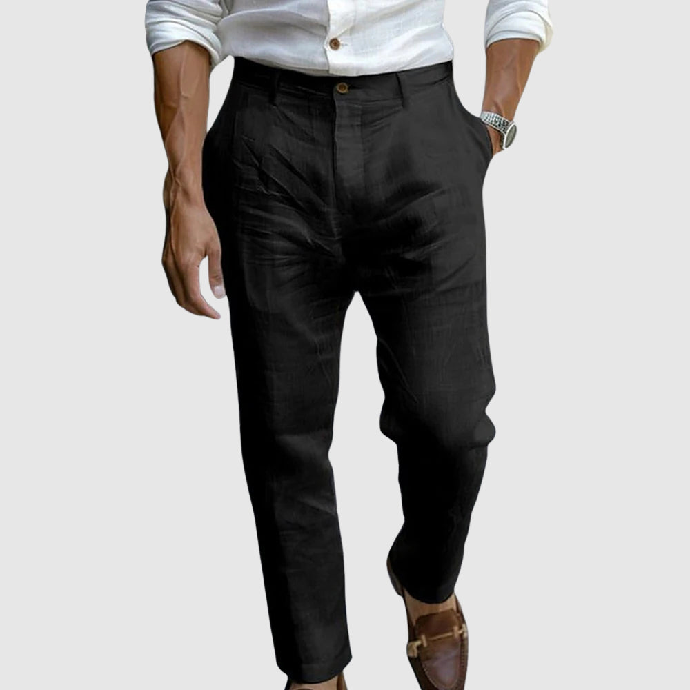 Men’s Trousers | Straight Leg Button Waist