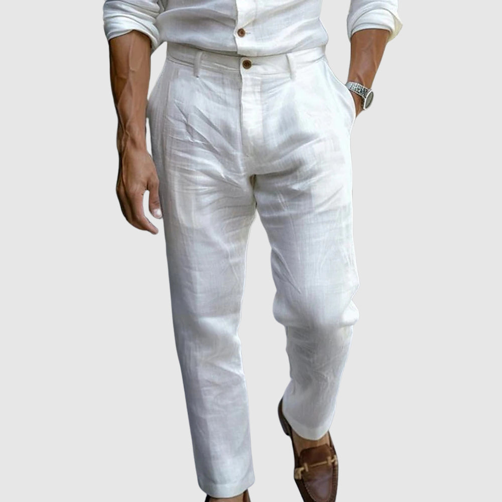 Men’s Trousers | Straight Leg Button Waist