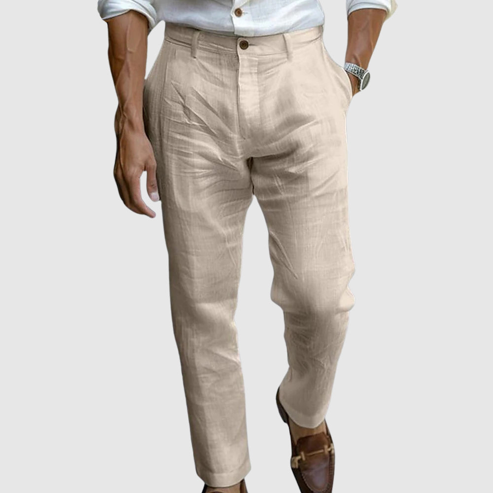 Men’s Trousers | Straight Leg Button Waist
