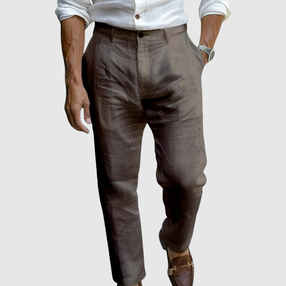 Men’s Trousers | Straight Leg Button Waist