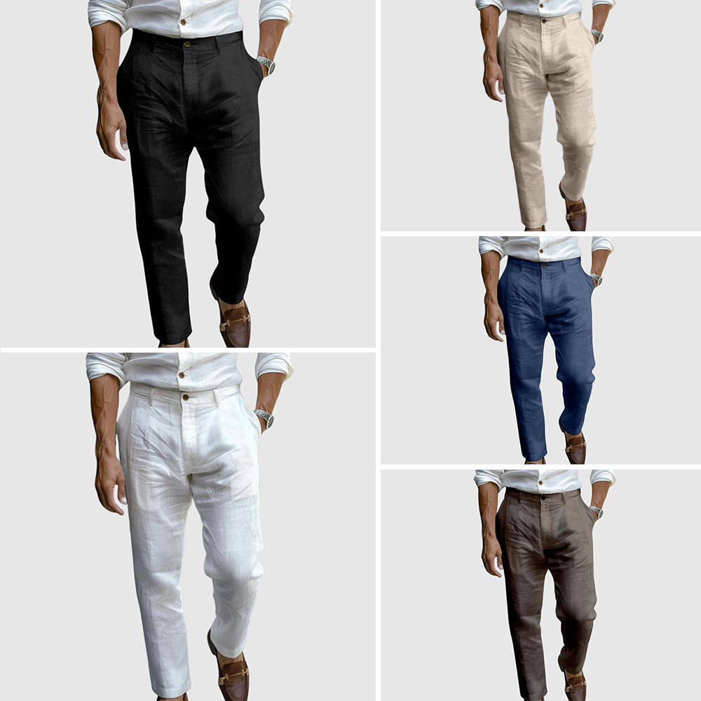 Men’s Trousers | Straight Leg Button Waist