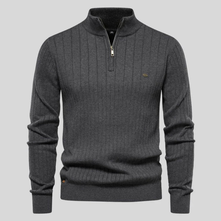 Men's Sweater | Quarter Zip Pullover