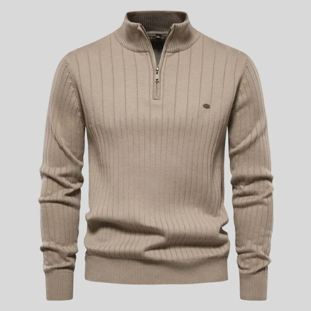 Men's Sweater | Quarter Zip Pullover