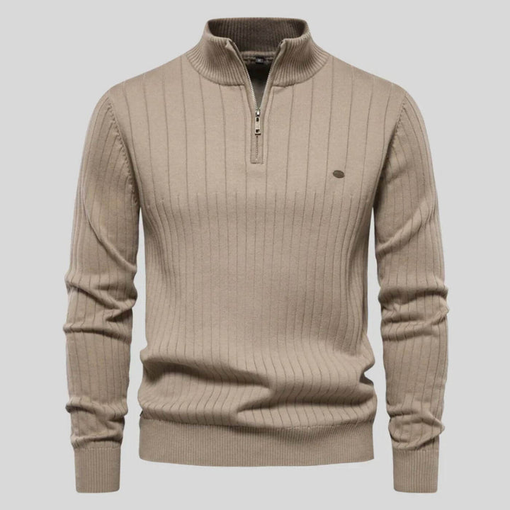Men's Sweater | Quarter Zip Pullover