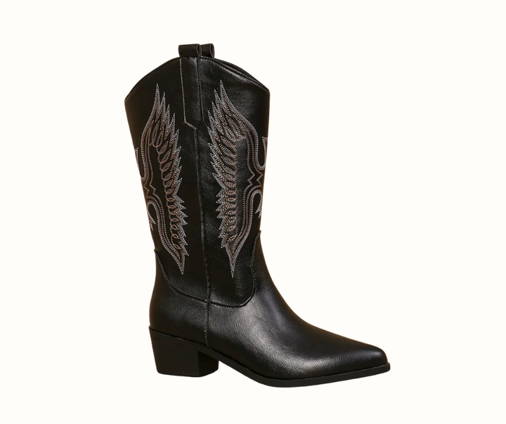 Boots For Women | Embroidered Design Pointed Toe
