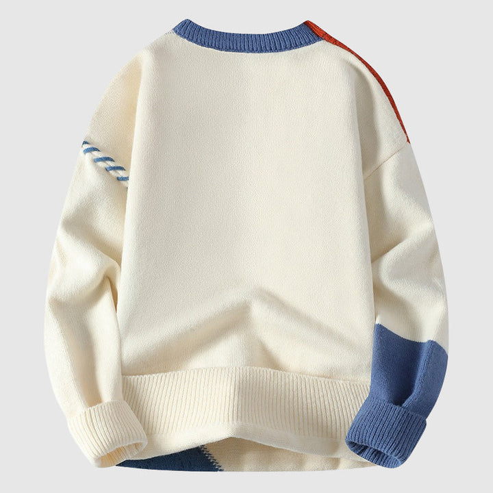Men’s Sweater | Color Block Cable Design
