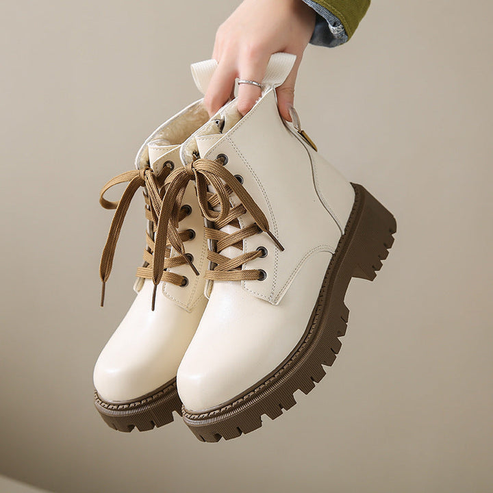 Boots For Women | Side Zipper Round Toe