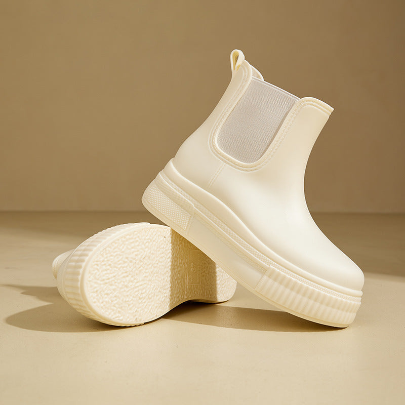 Boots For Women | Platform Ankle Elastic Side Panels