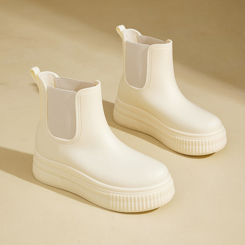 Boots For Women | Platform Ankle Elastic Side Panels