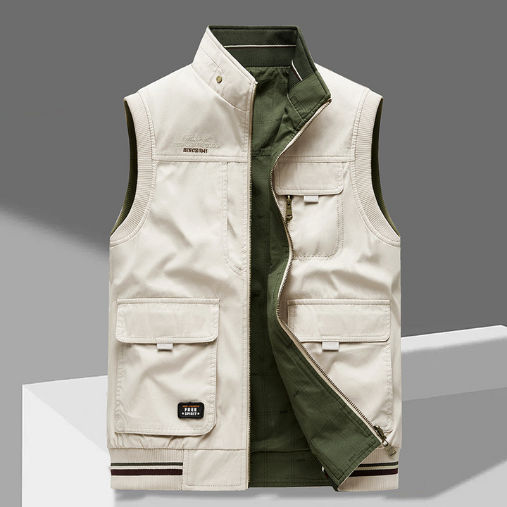Men’s Vest | Multi Pocket Zip Front