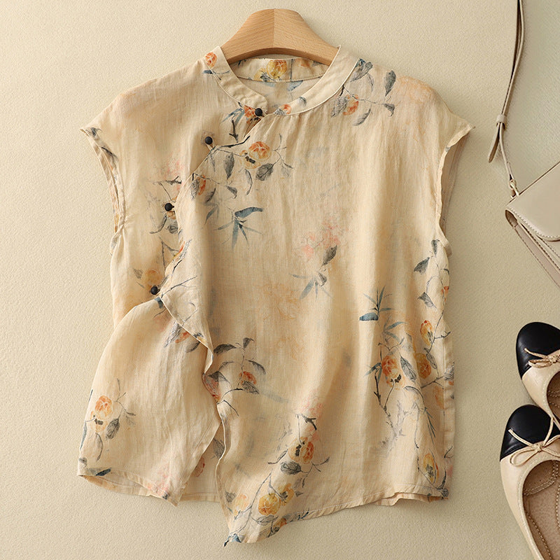 Women’s Blouse | Sleeveless Floral Vintage