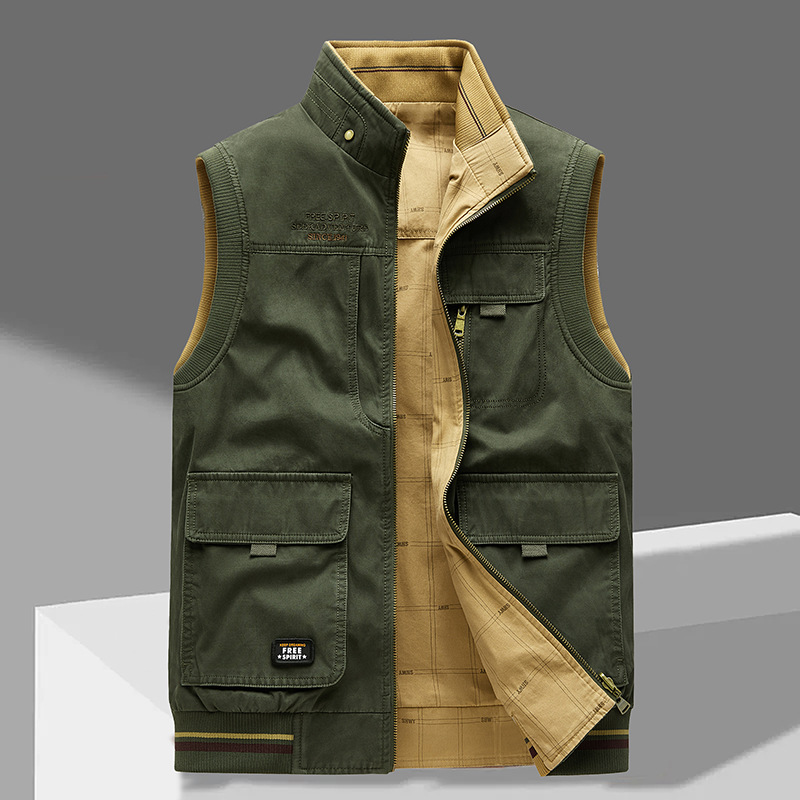 Men’s Vest | Multi Pocket Zip Front