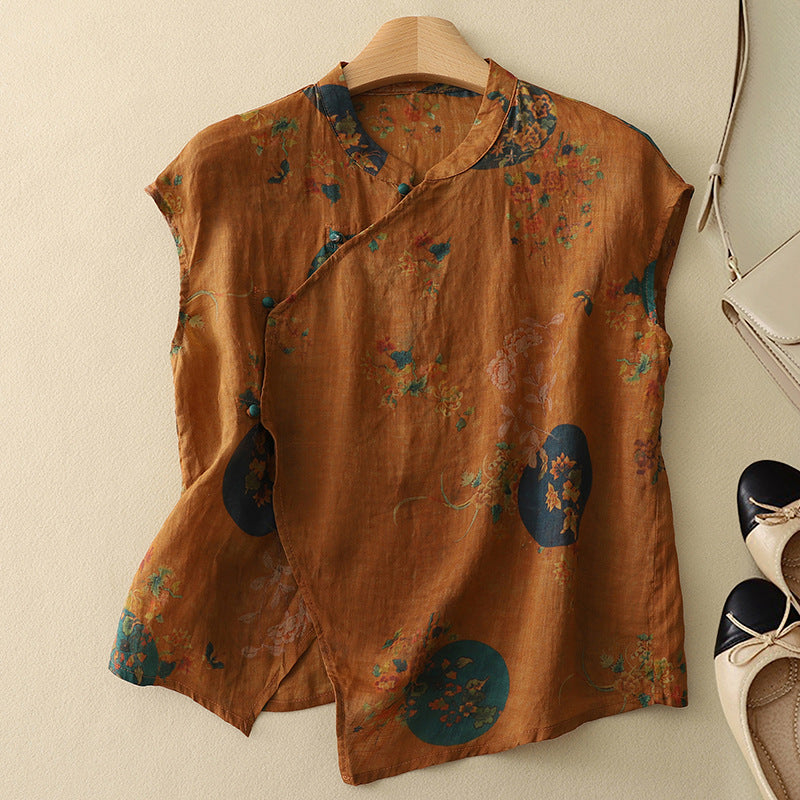 Women’s Blouse | Sleeveless Floral Vintage