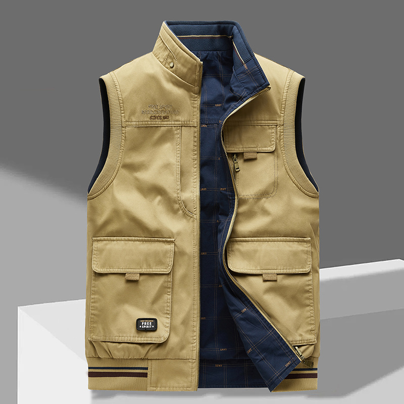 Men’s Vest | Multi Pocket Zip Front