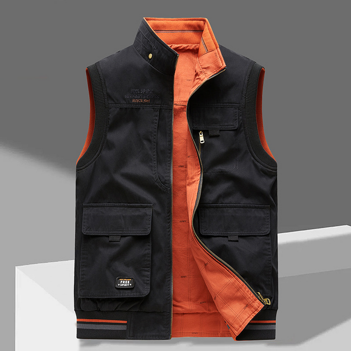 Men’s Vest | Multi Pocket Zip Front