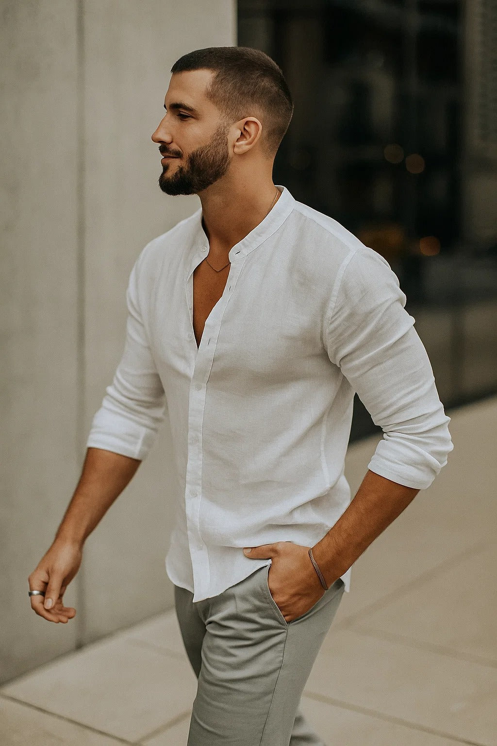 Men's Casual Shirt | 3/4 Sleeve