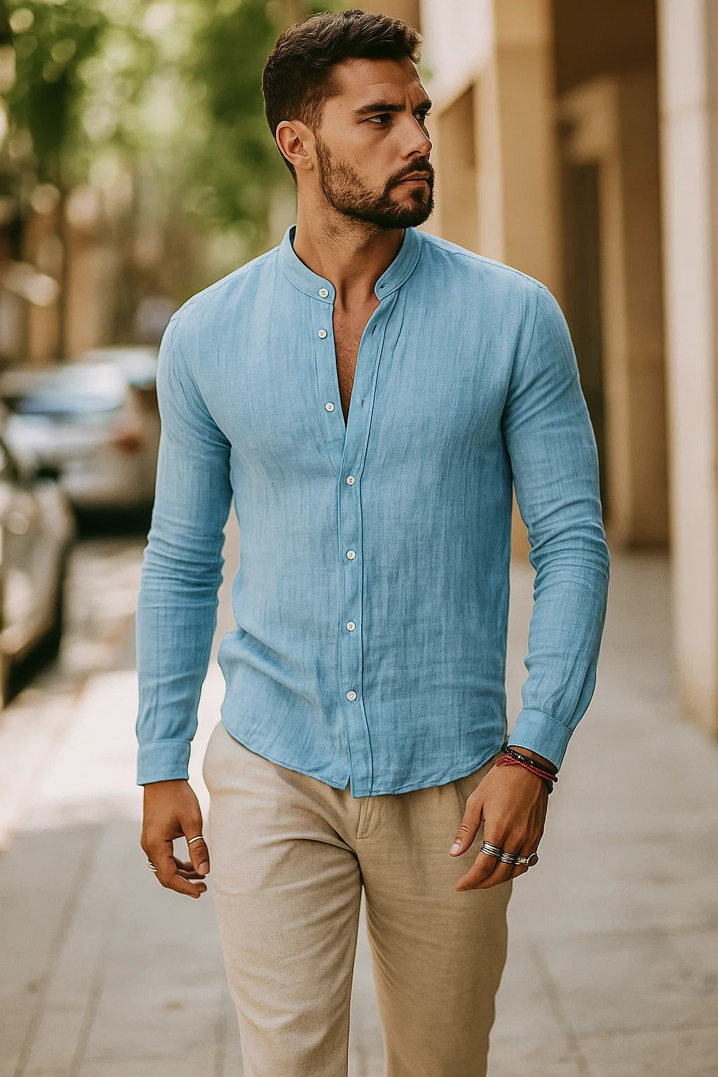 Men's Casual Shirt | 3/4 Sleeve