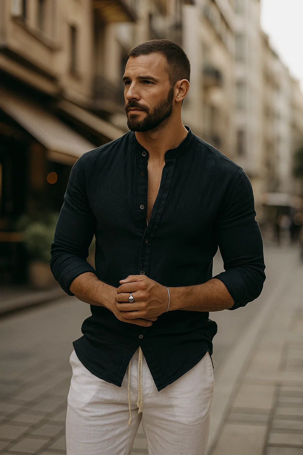 Men's Casual Shirt | 3/4 Sleeve