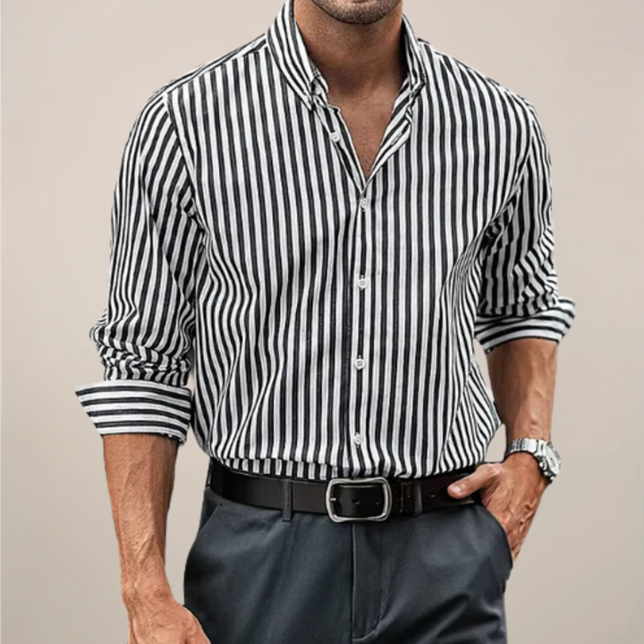 Men's Long Sleeve Shirt | Striped