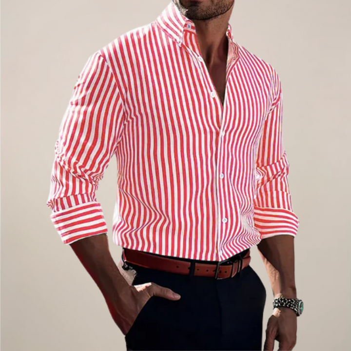 Men's Long Sleeve Shirt | Striped