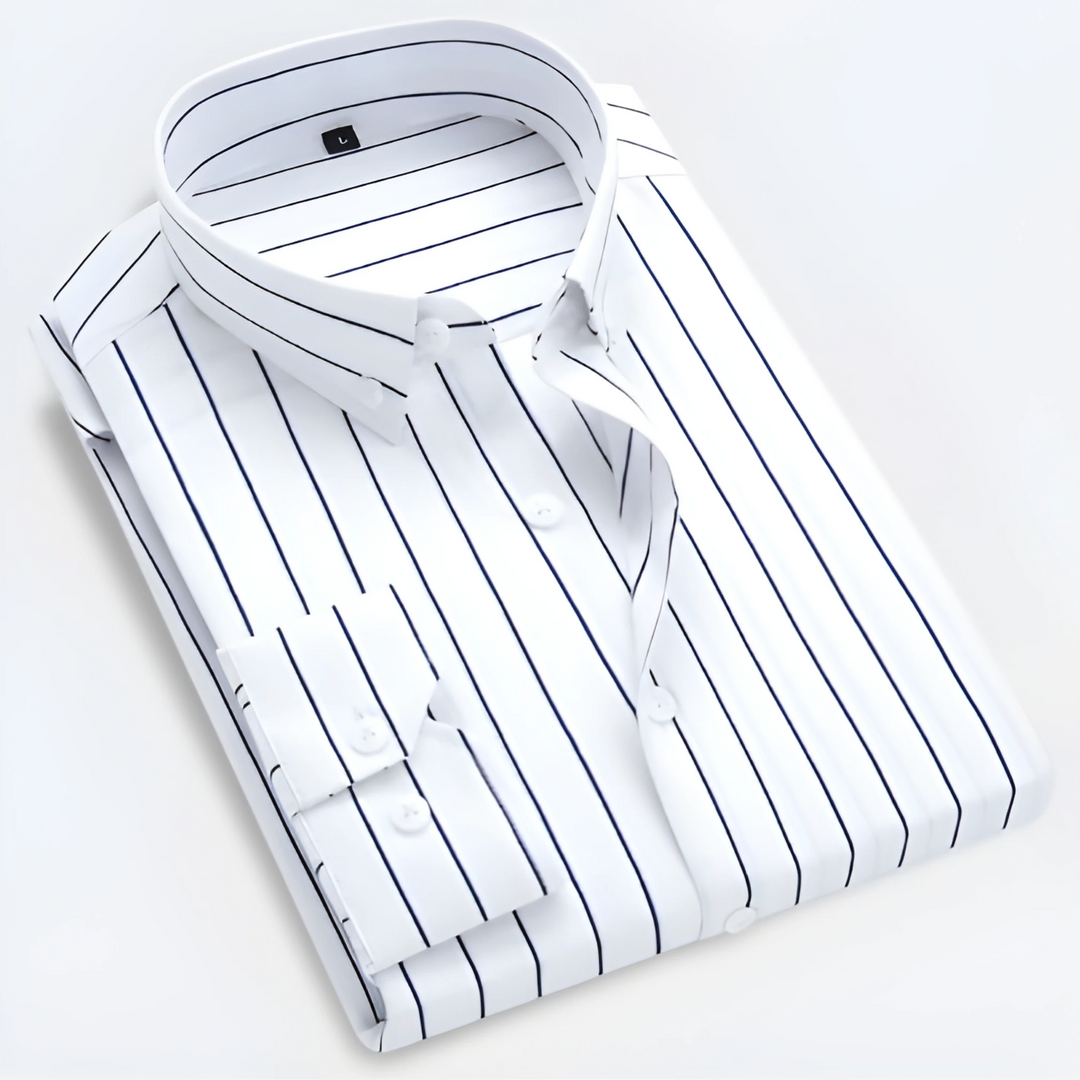 Men's Polo Shirt | Striped Long Sleeve
