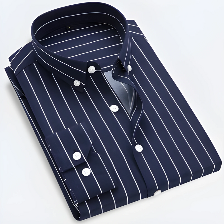 Men's Polo Shirt | Striped Long Sleeve