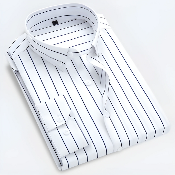 Men's Polo Shirt | Striped Long Sleeve