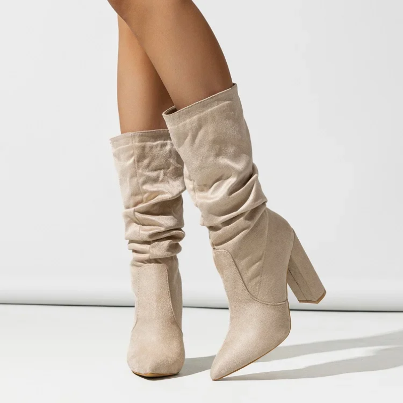 Boots For Women | Mid-Calf Gathered Shaft