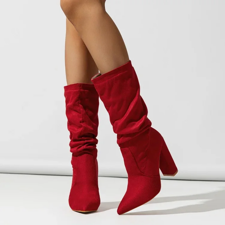 Boots For Women | Mid-Calf Gathered Shaft