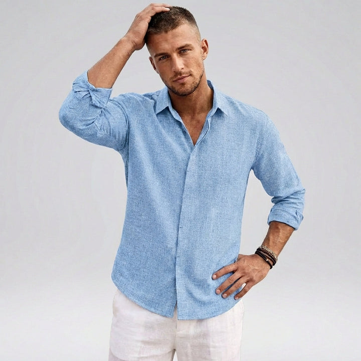 Men's Long Sleeve Shirt | Textured