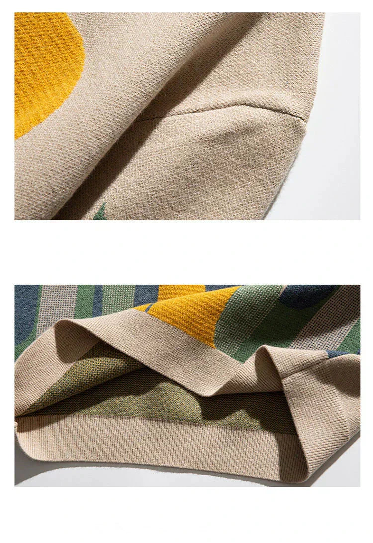 Women’s Sweater | Graphic Stylized Cat Shapes