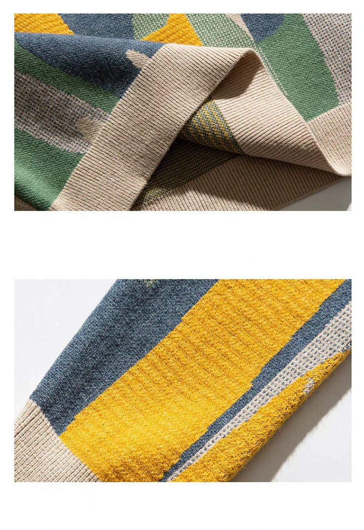 Women’s Sweater | Graphic Stylized Cat Shapes