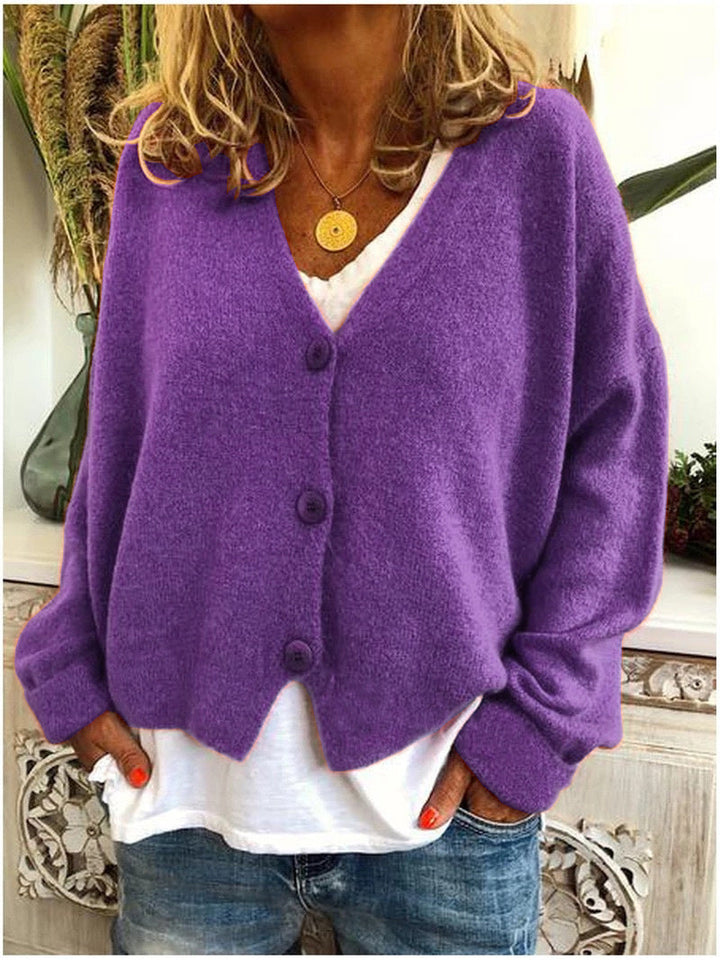 Women's Cardigan | V-Neck Long Sleeve Cut