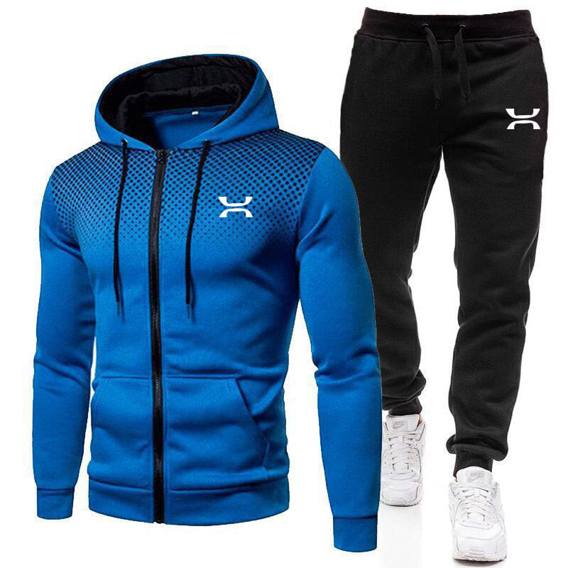 Men’s Two-Piece Set | Hooded Jacket Cuffed Pants