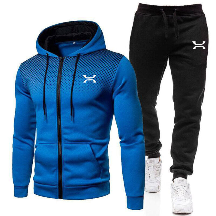 Men’s Two-Piece Set | Hooded Jacket Cuffed Pants