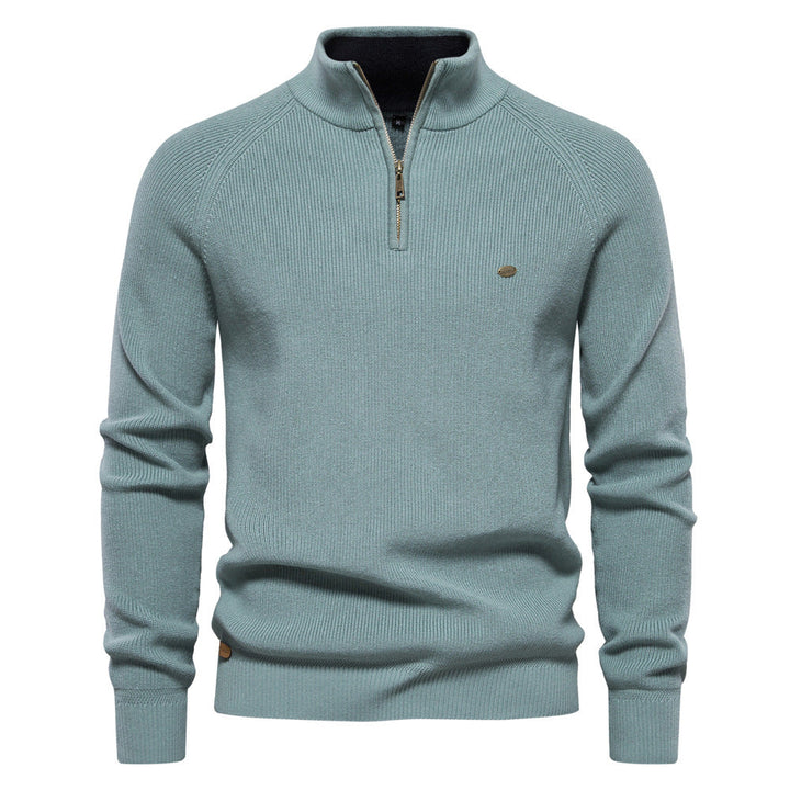 Men’s Sweater | Stand Collar Quarter Zip