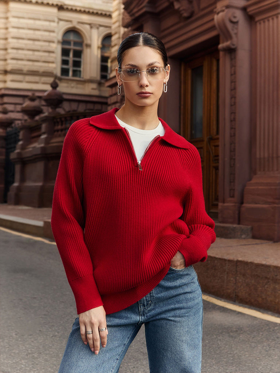 Women’s Sweater | Quarter-zip Neckline