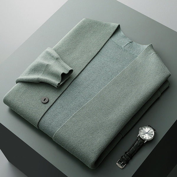 Men’s Cardigan | Button Front Stripe Detail